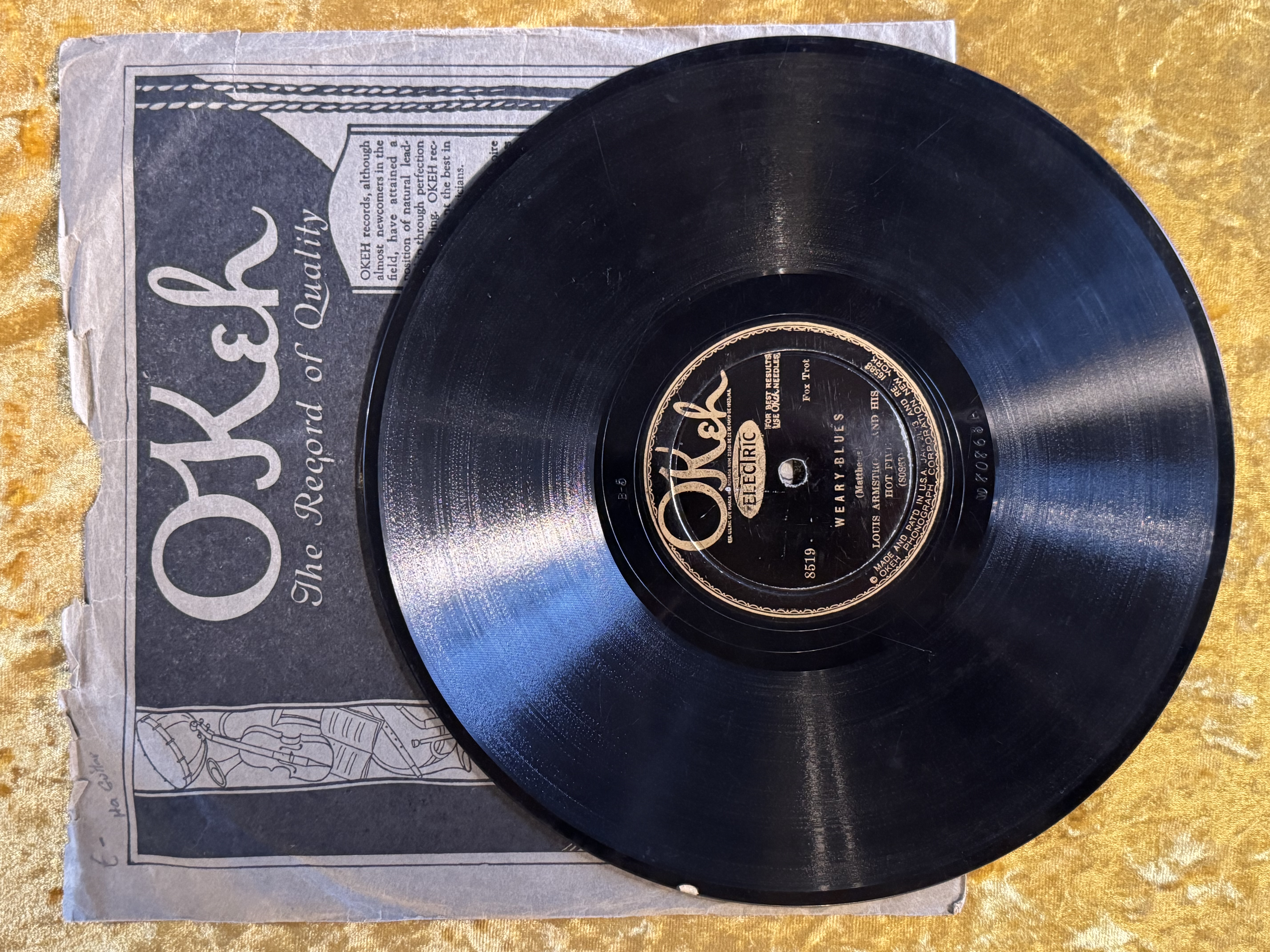 Okeh 8519 | Weary Blues | That's When I'll Come Back to You