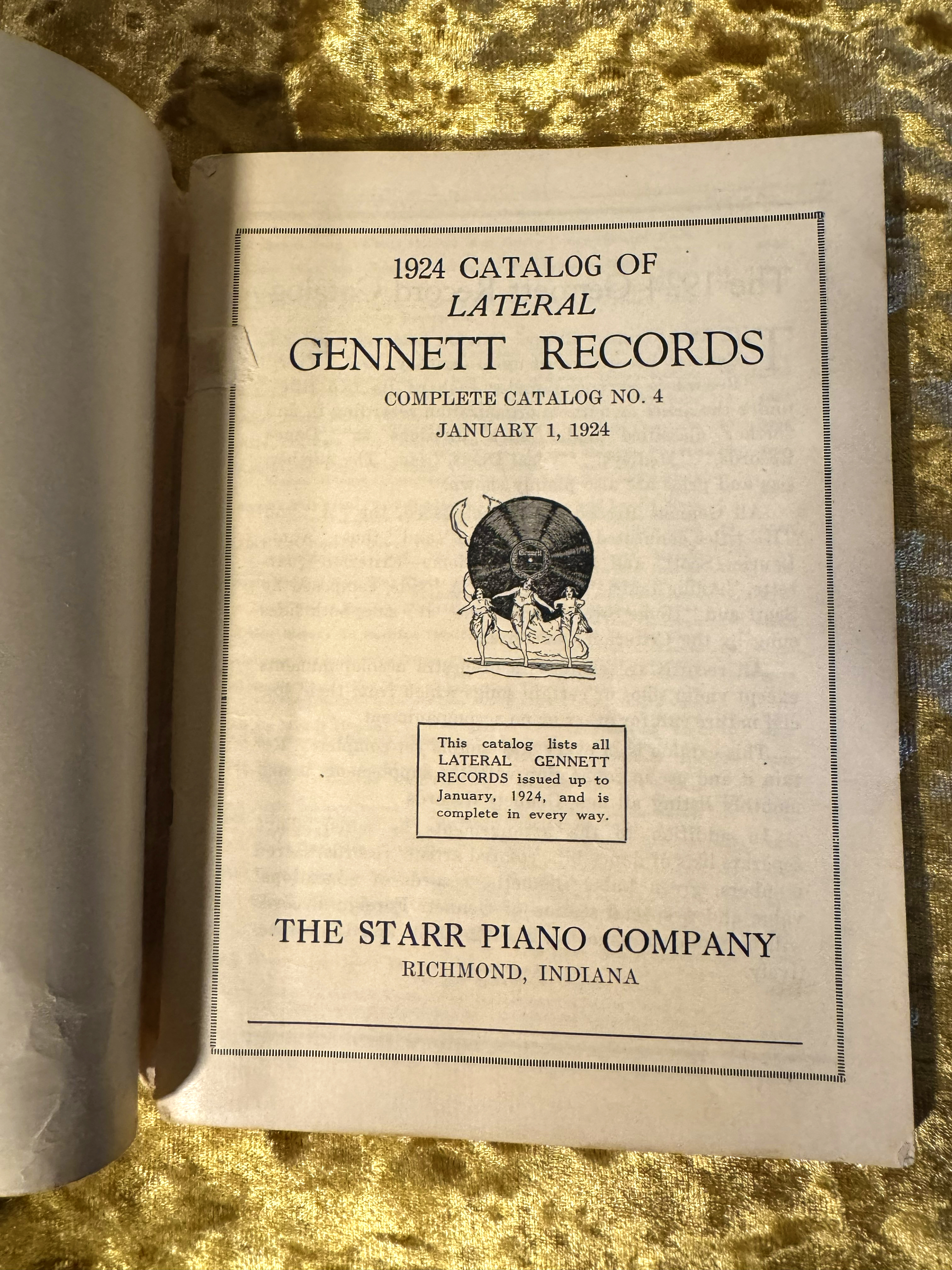 Gennett Records Record Catalog