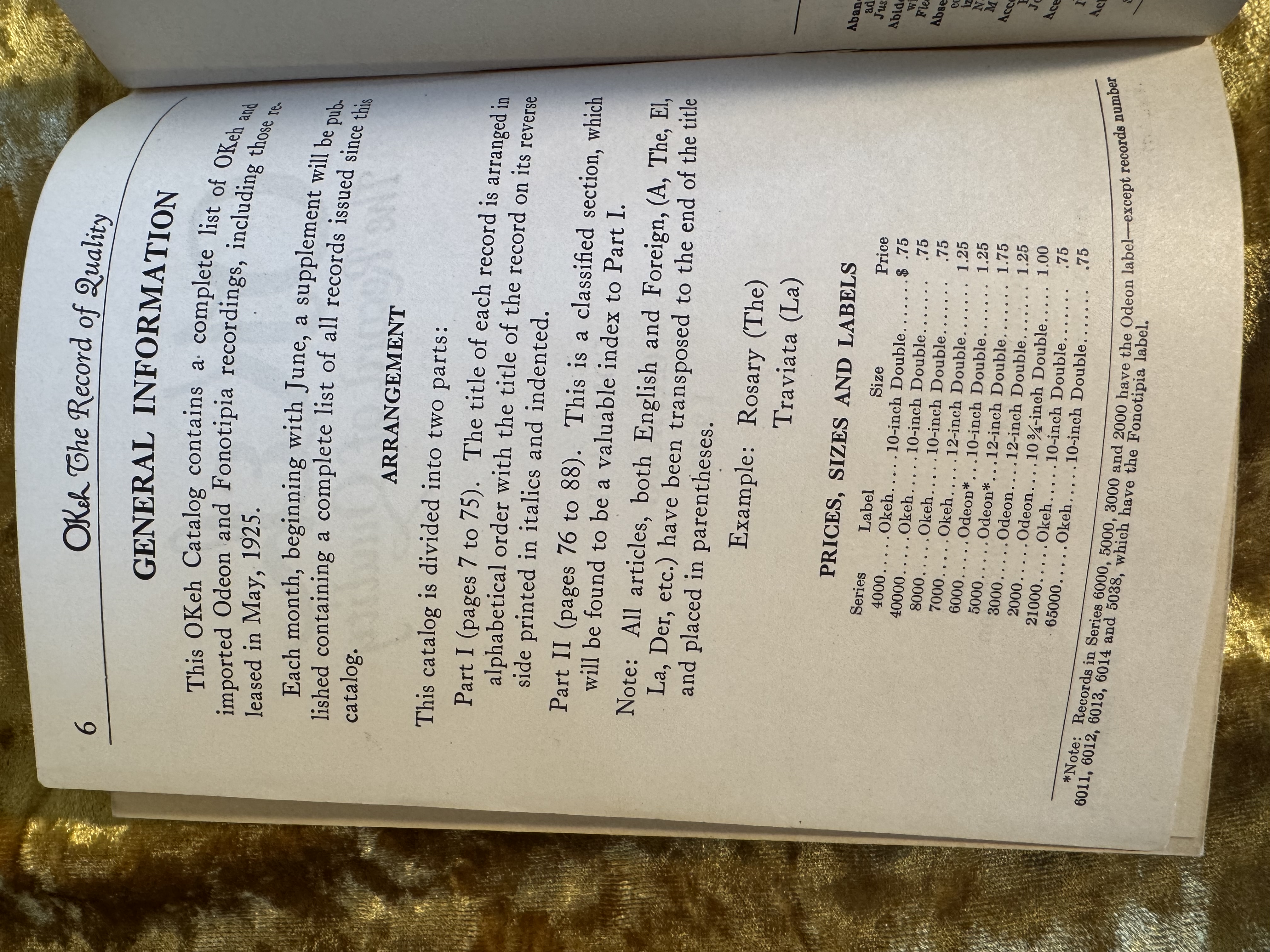 Okeh Record Catalog