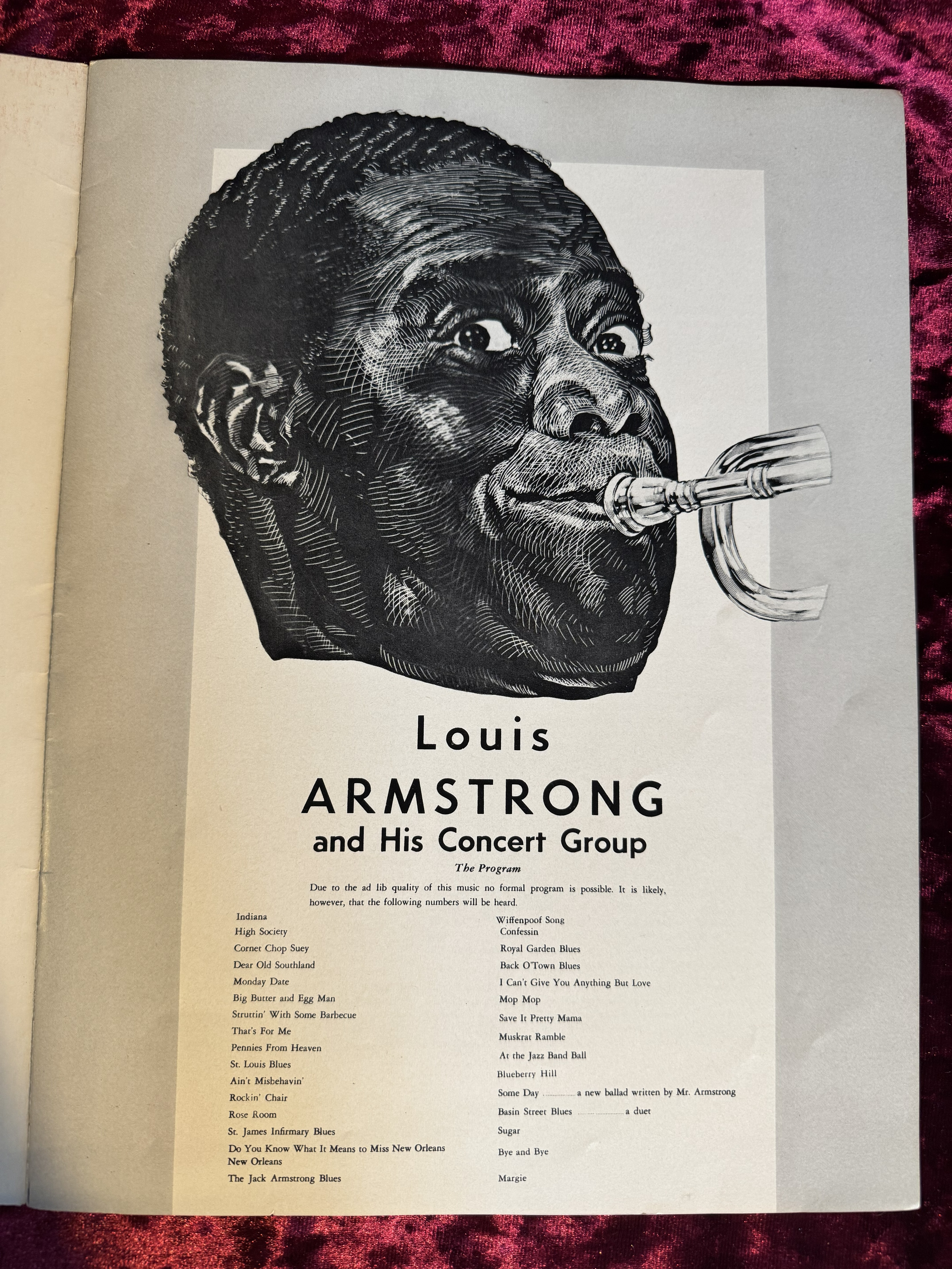 1954 Concert Program