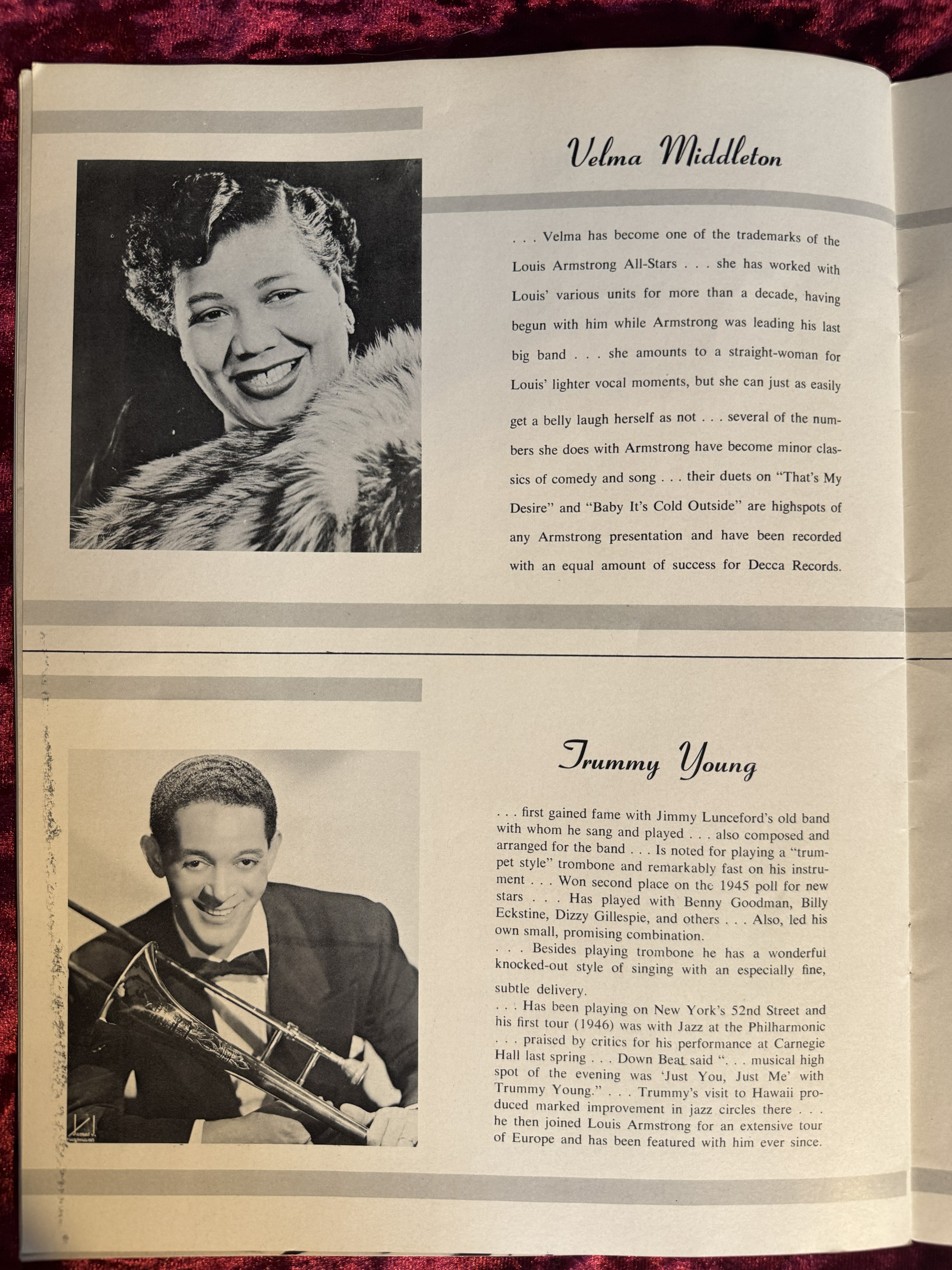 1954 Concert Program