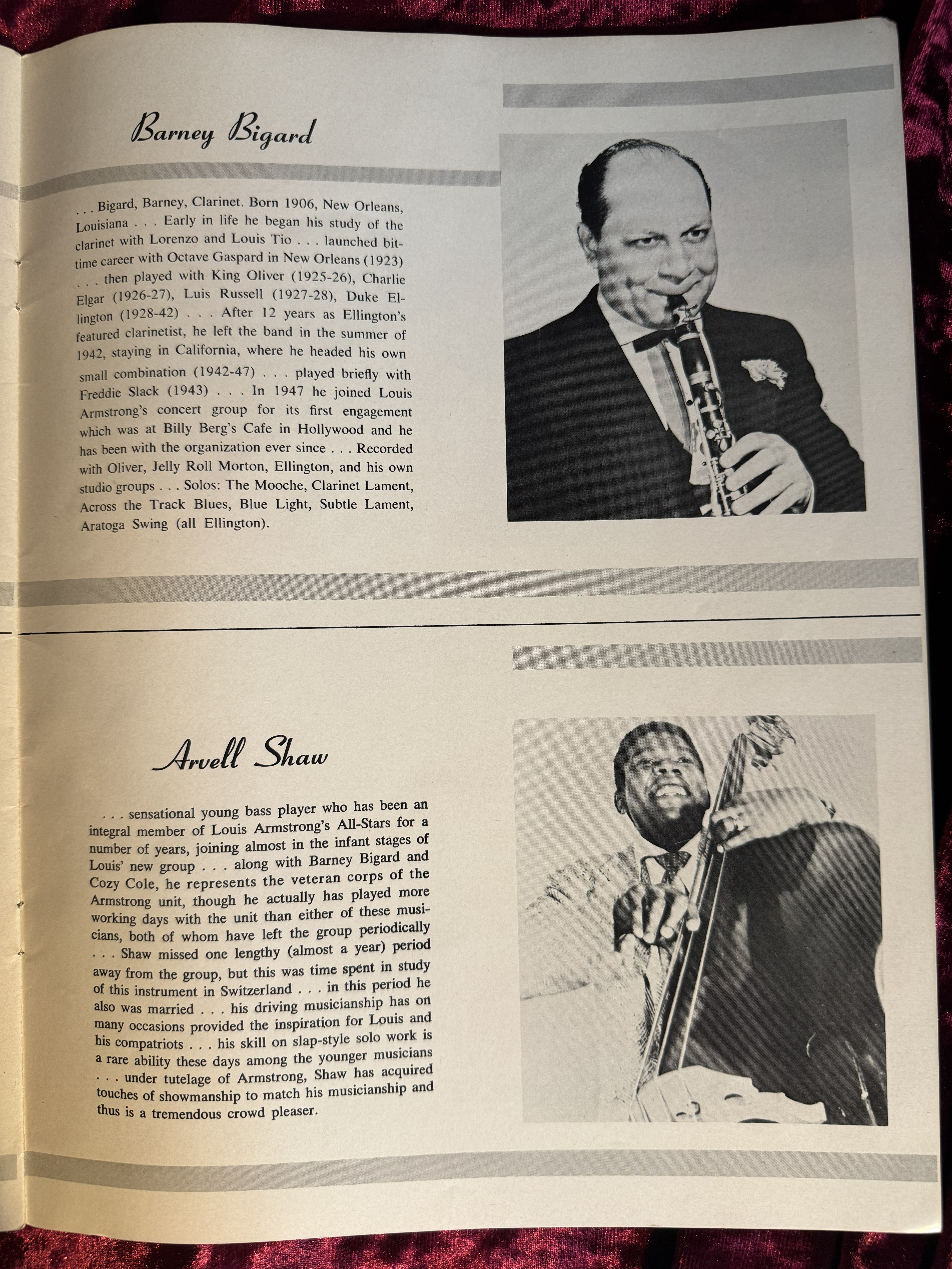 1954 Concert Program