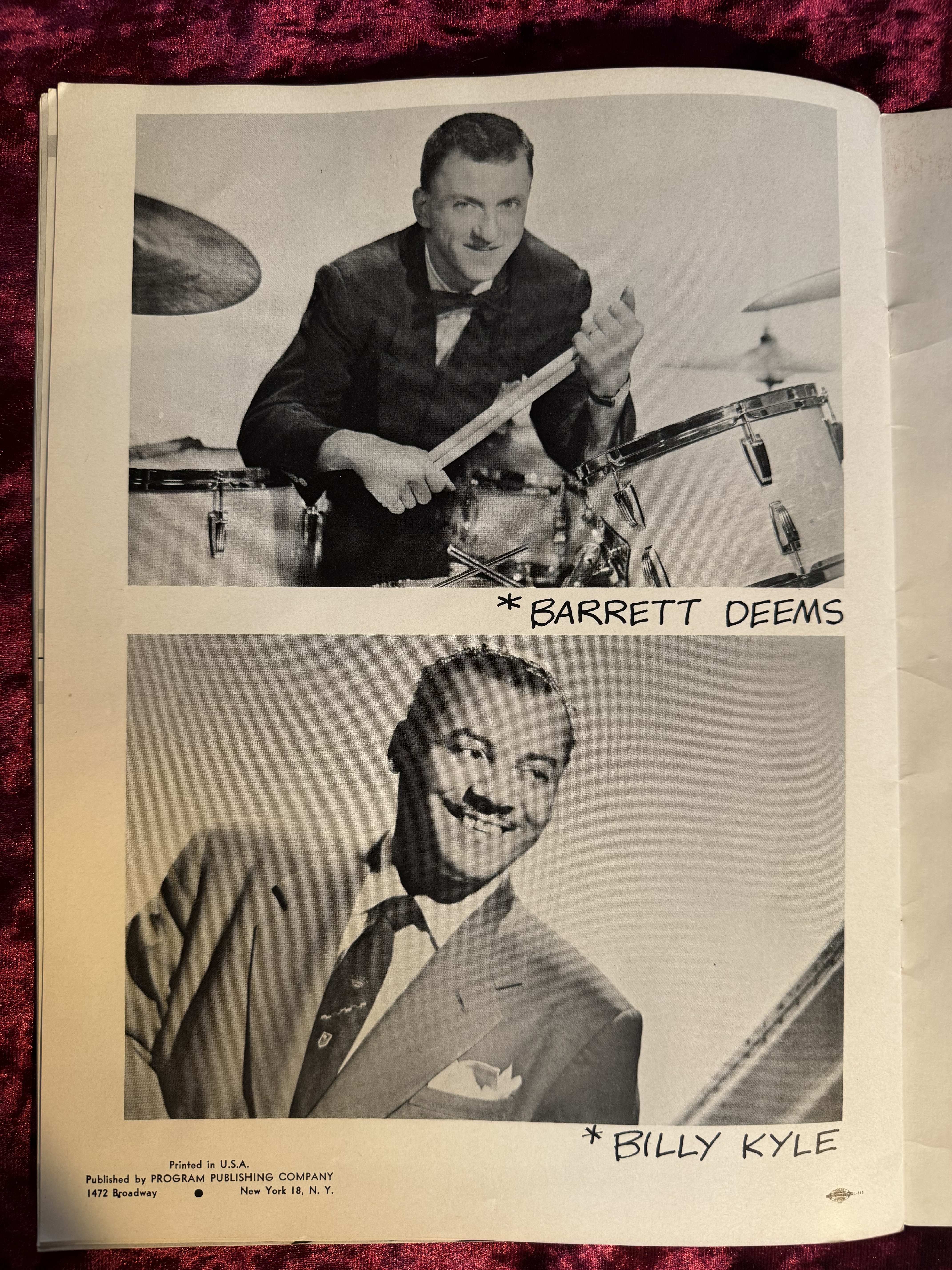 1954 Concert Program