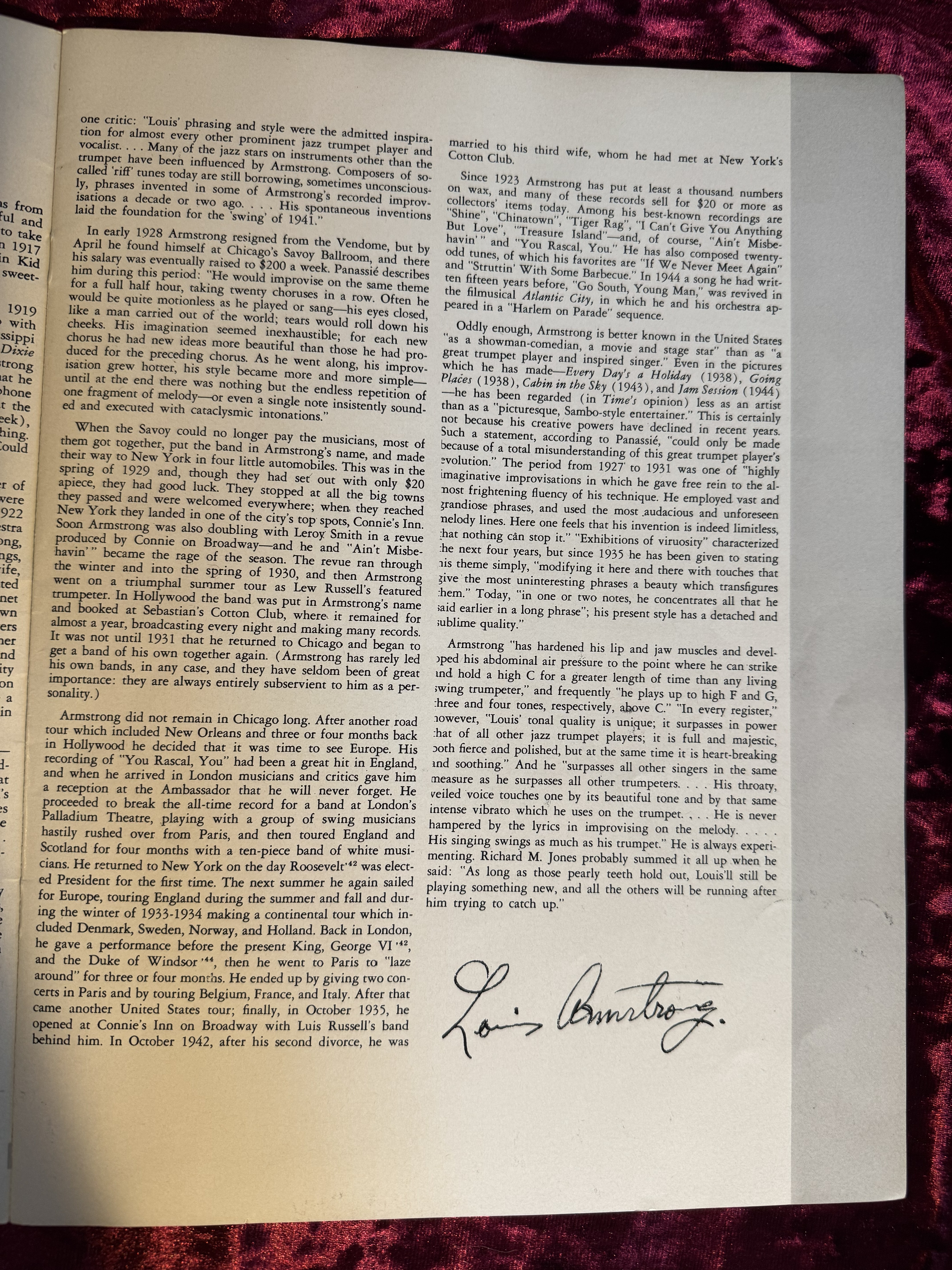 1954 Concert Program