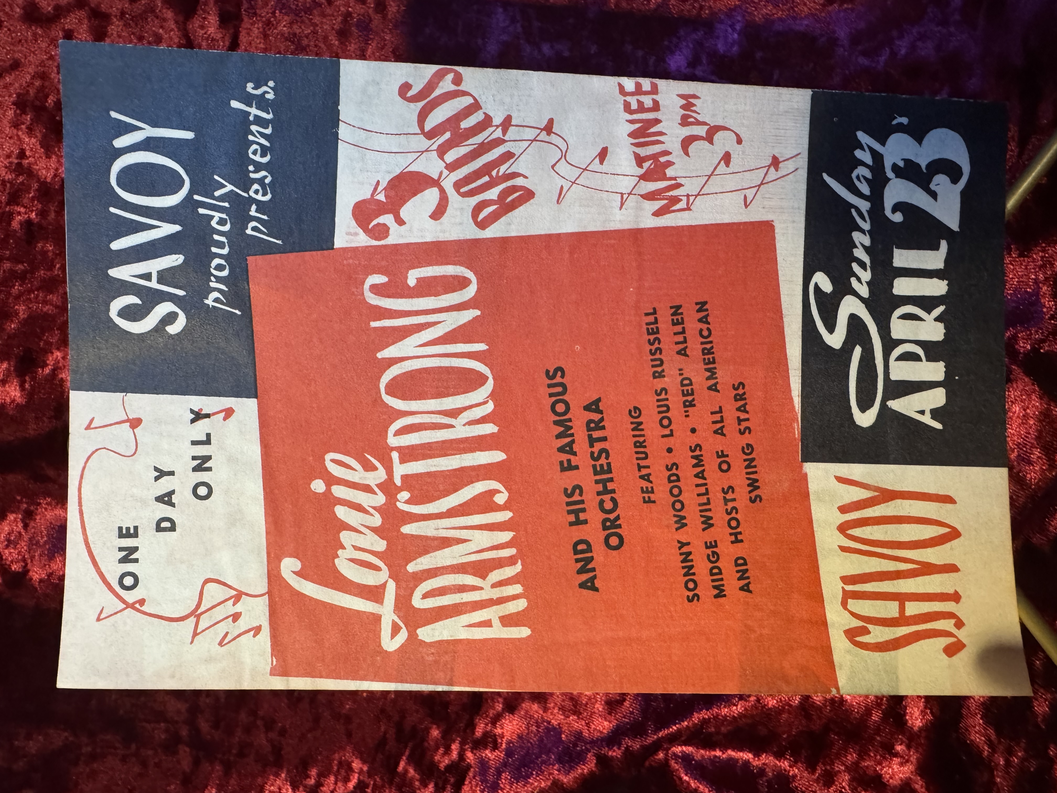 1939 Savoy Handbill