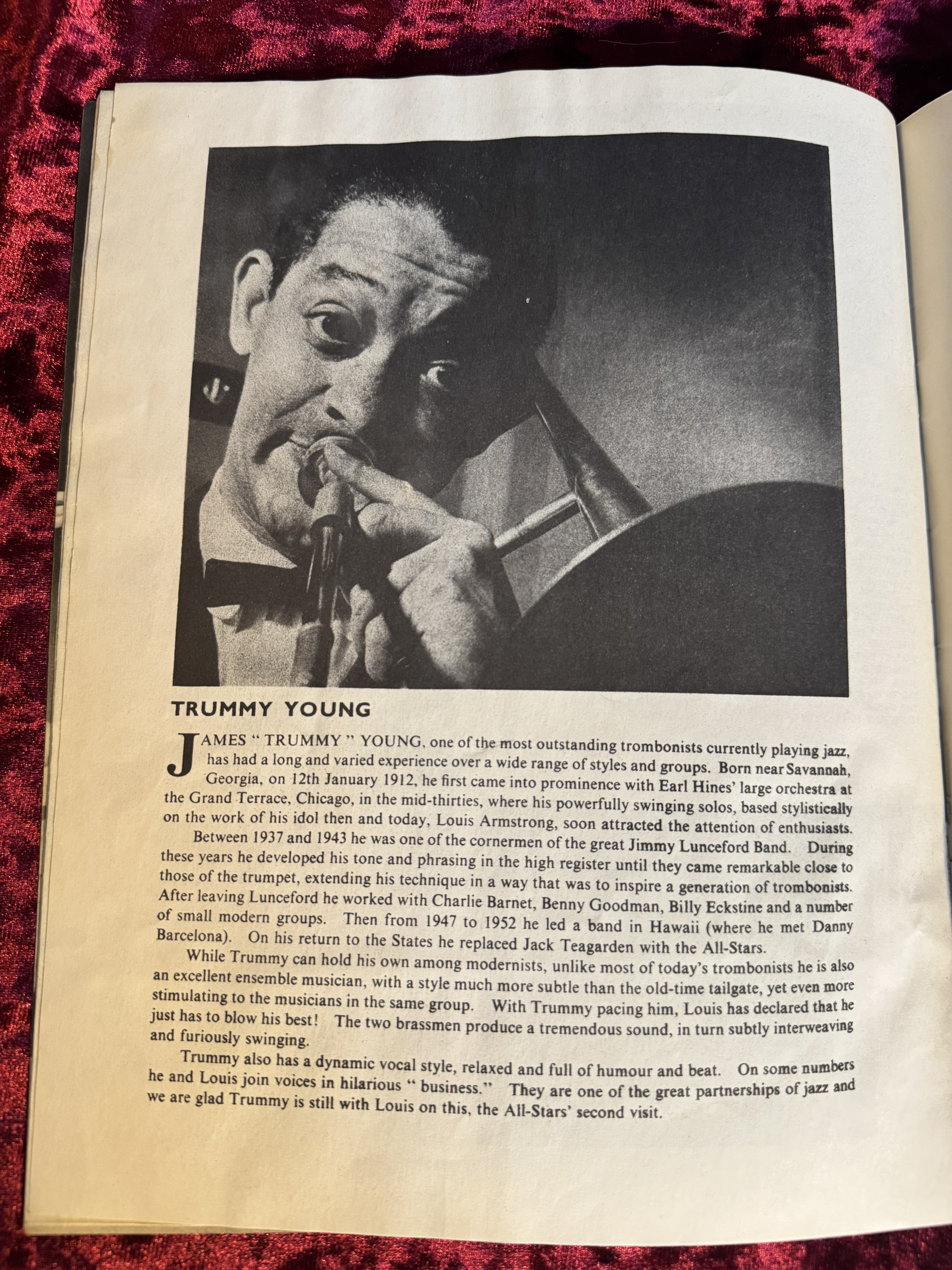 1959 British Concert Program