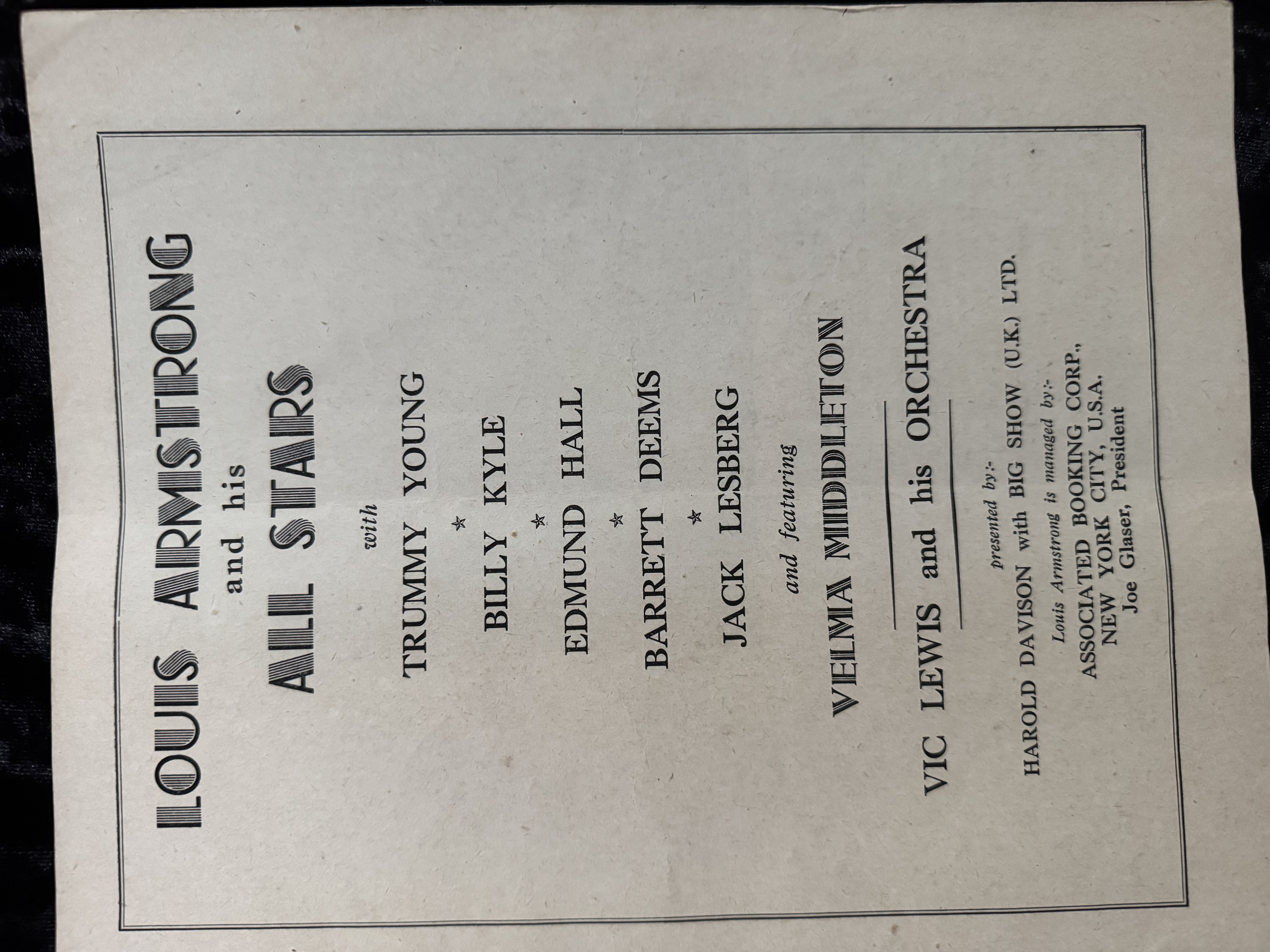 1956 British Concert Program