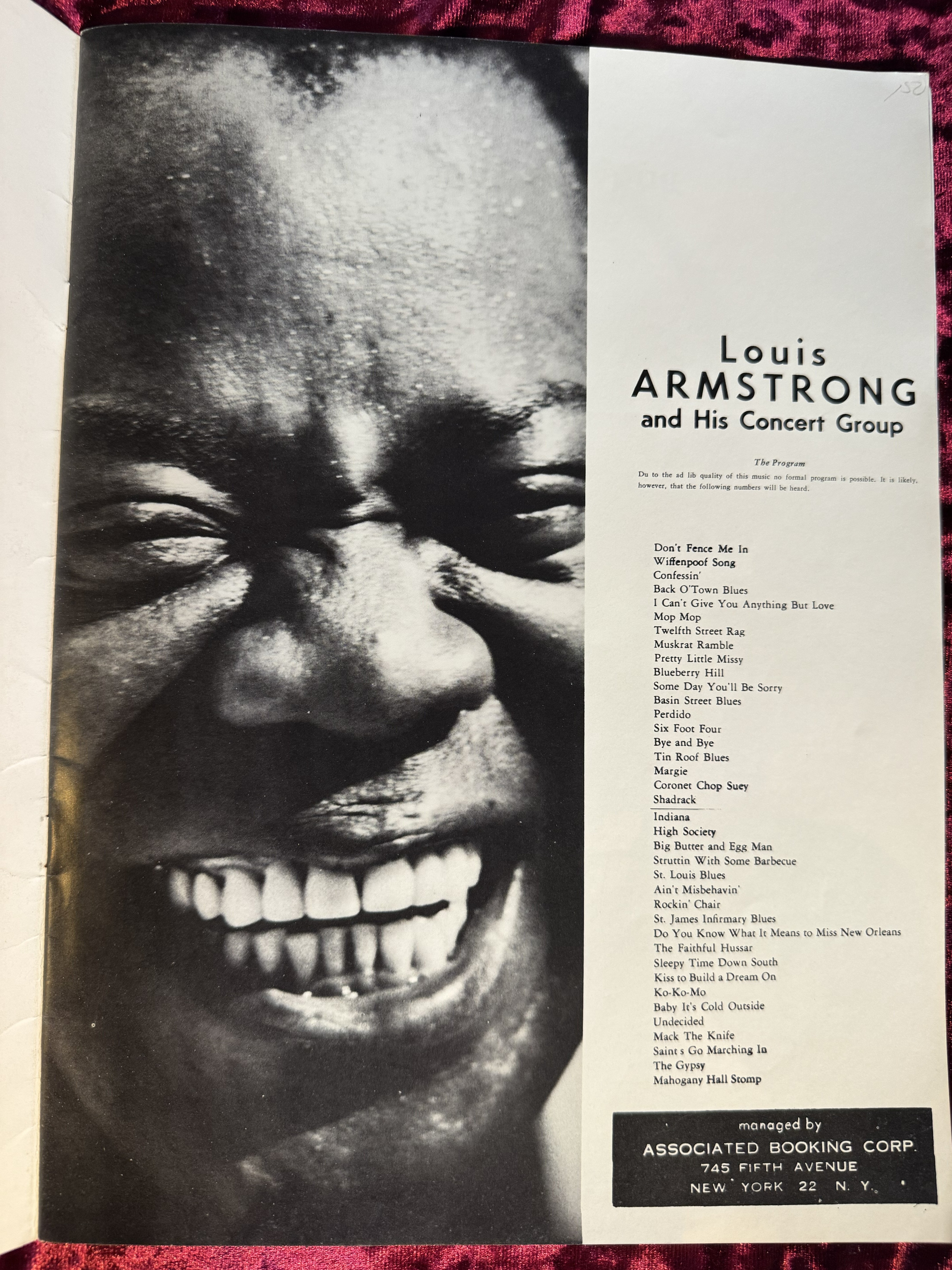 1954 Concert Program