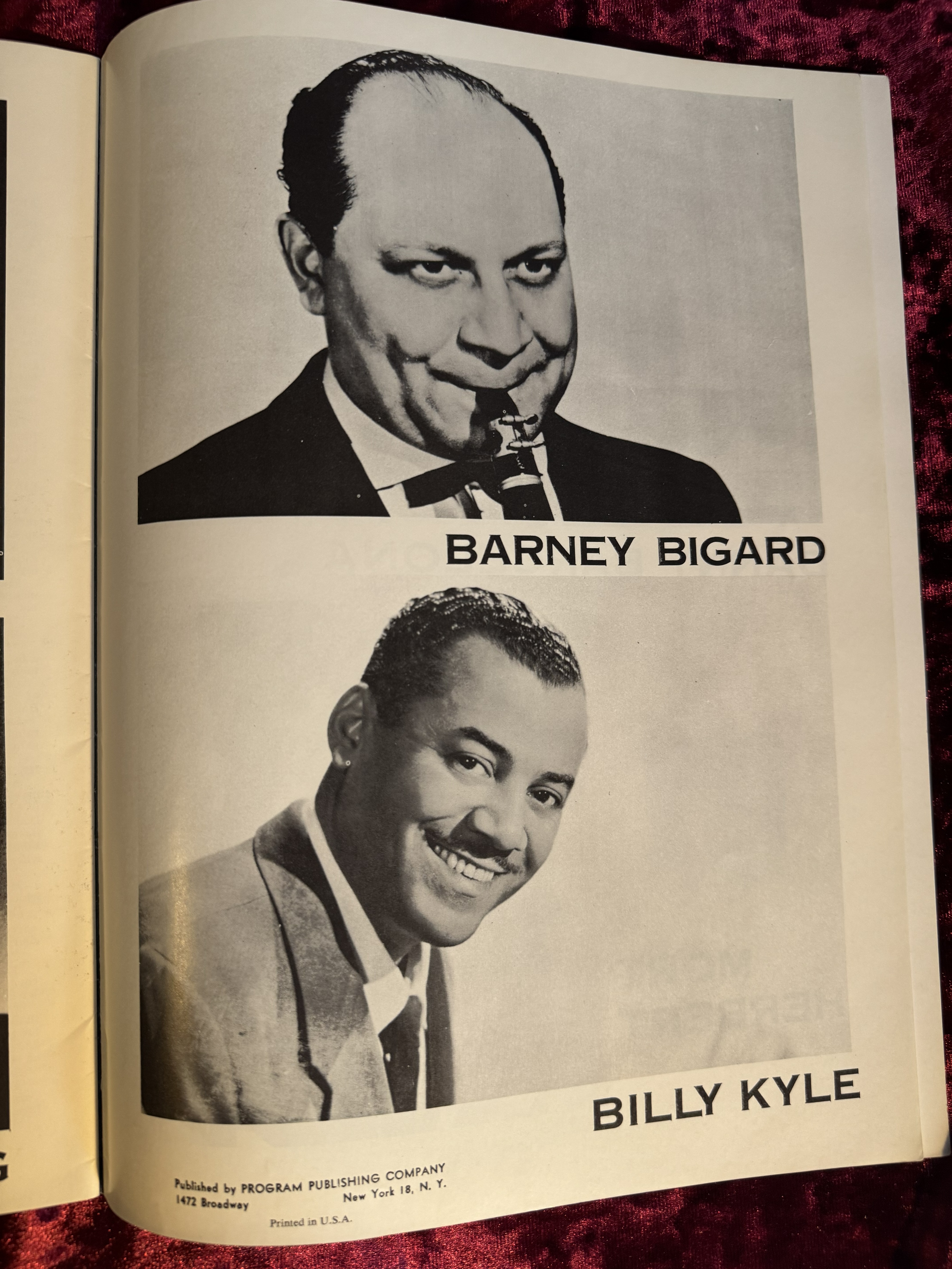 1954 Concert Program