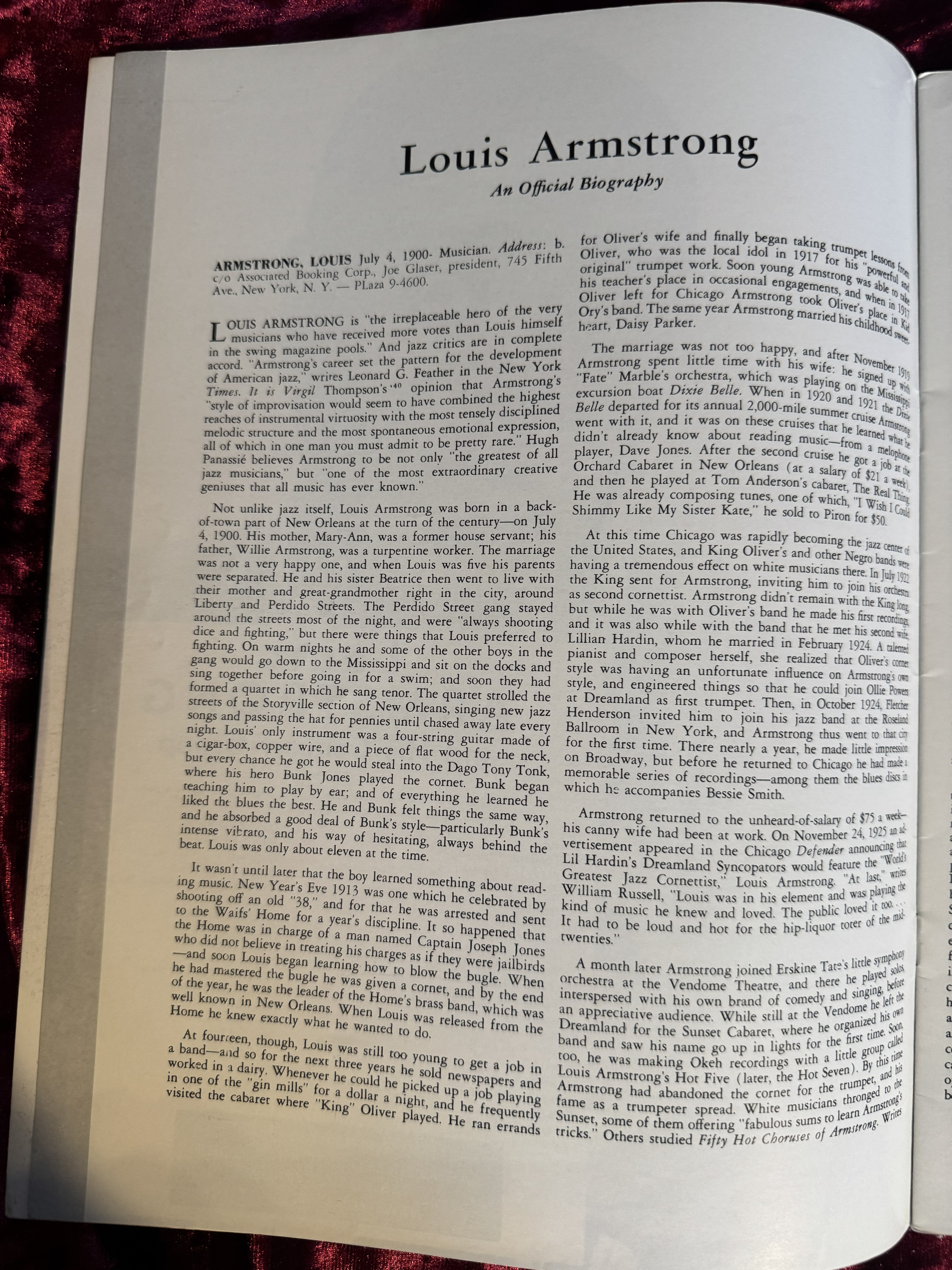 1957 Concert Program
