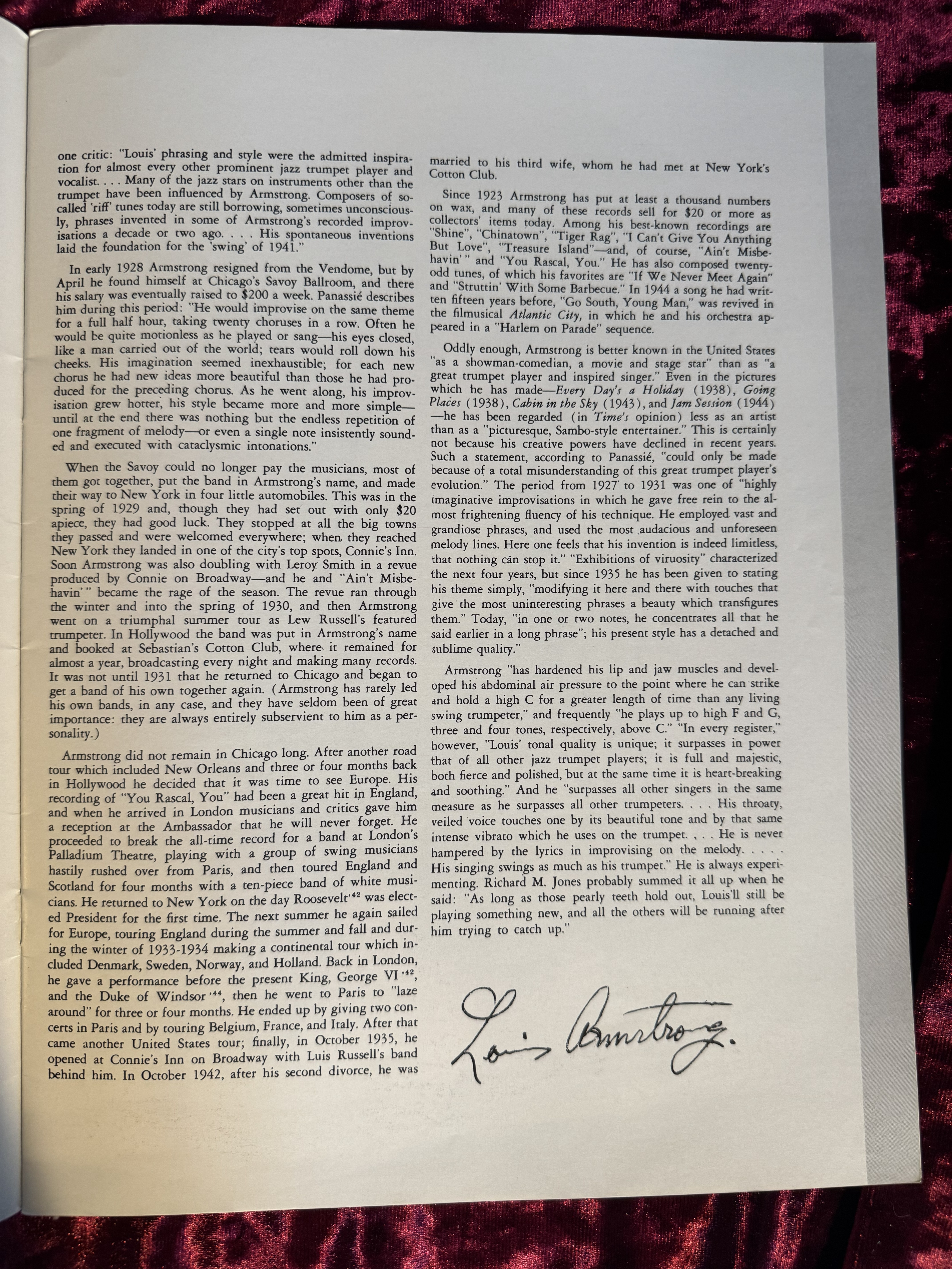 1957 Concert Program