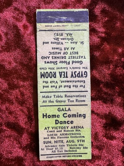 1942 Matchbook Cover